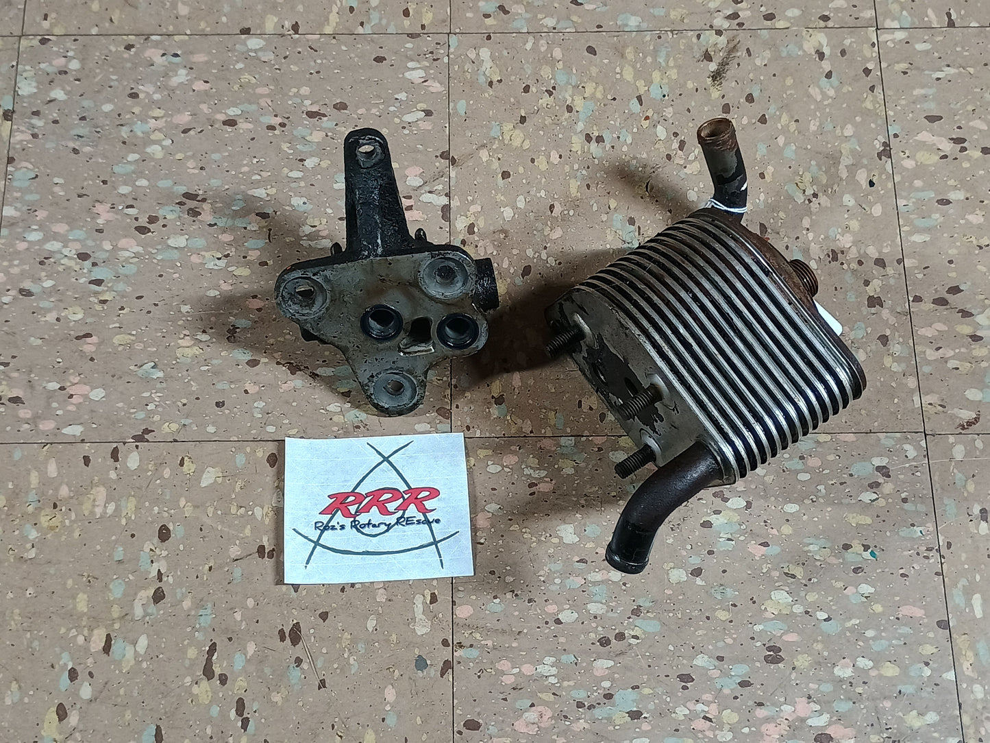 1983-1985 Mazda RX7 12A Beehive Oil Cooler & Pedestal
