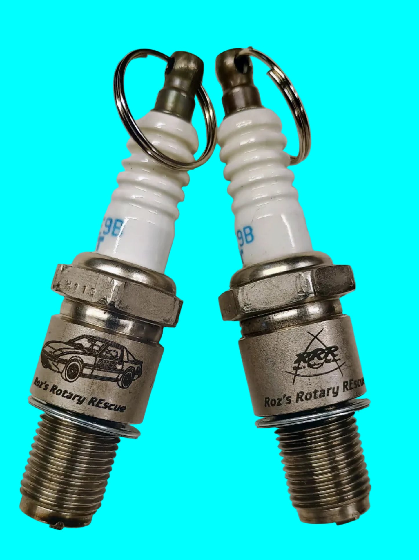 RRR RX7 Spark Plug Keychain Charm